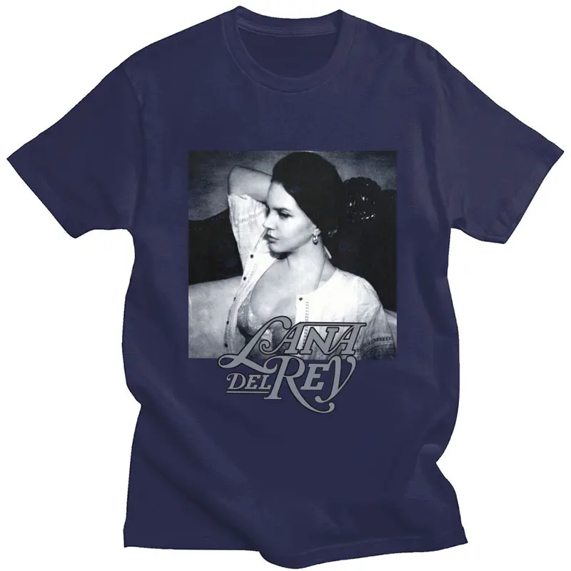 Singer Lana Del Rey 90s Retro Style T Shirt Men Women Fashion Hip Hop T-shirts Oversized Cotton Casual Popular Tshirt Streetwear