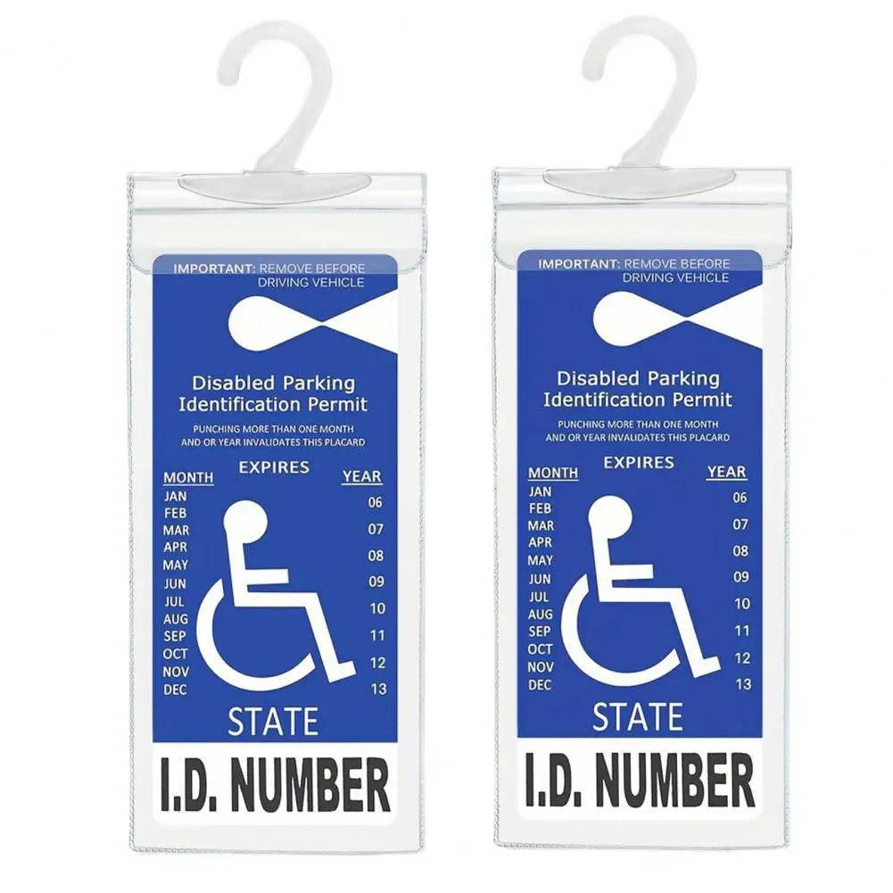 Plastic Placard Storage Bag Storage Bags for Disabled Placard Durable Waterproof Storage Pouches for Disabled Parking for Easy