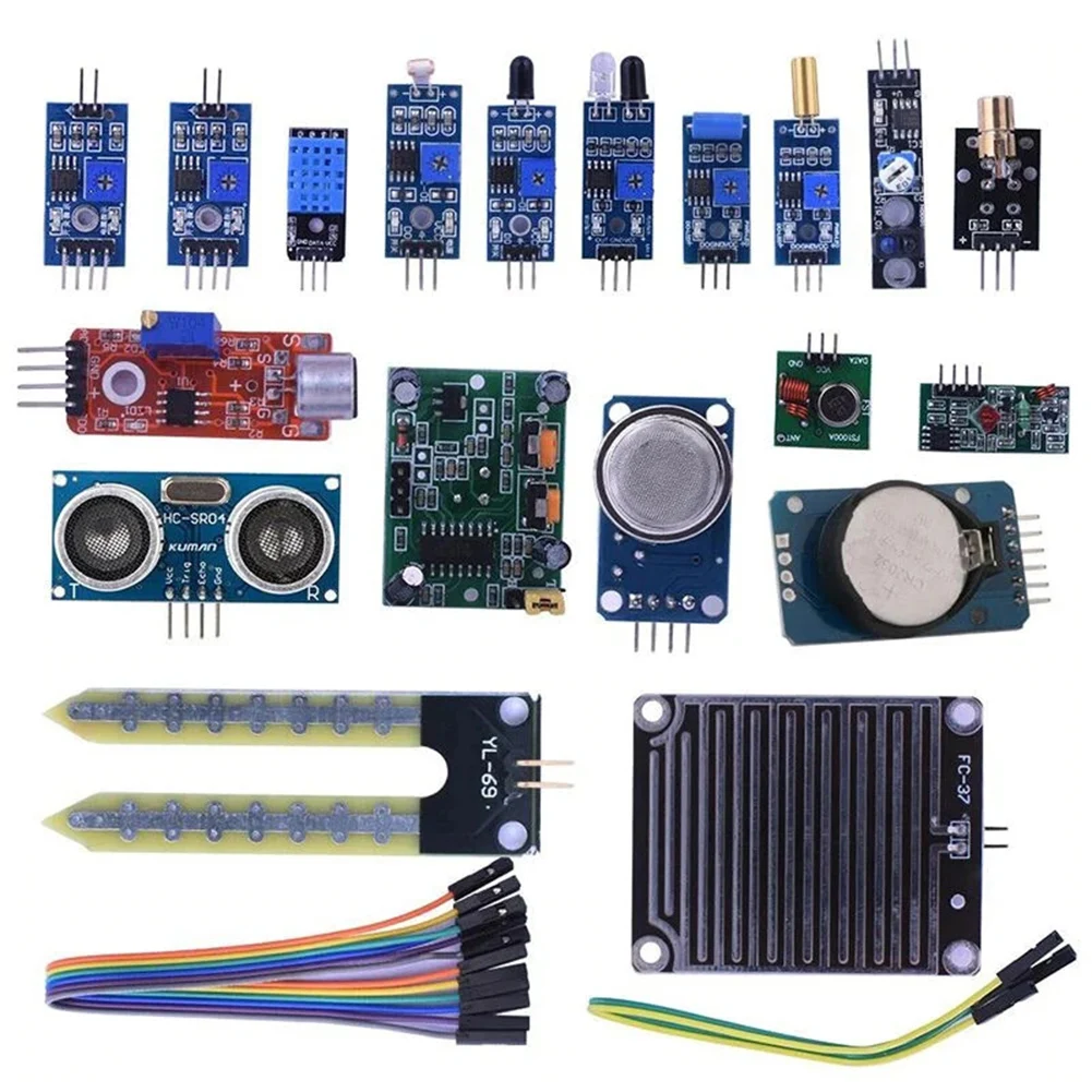 16Pcs Sensor Module Kit Set Projects Learning Student For Arduino R3 For Nano Pi Sensor Module Replacement