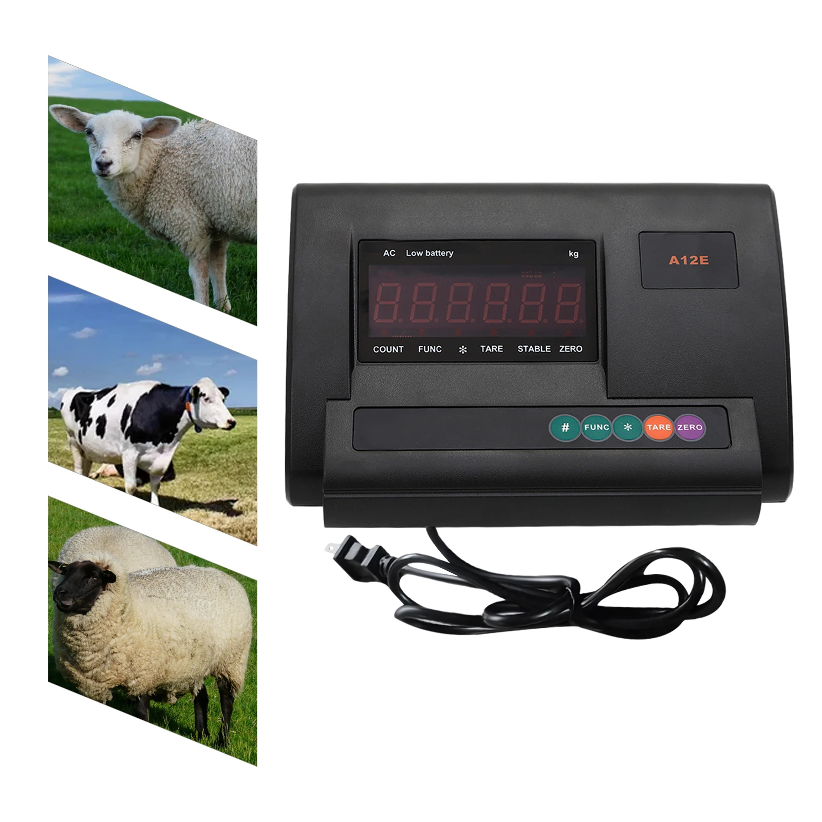 Livestock Scale Kit Weight Indicator for Cattle Hogs Sheep Goats Pigs Squeeze Chutes Pallet scale