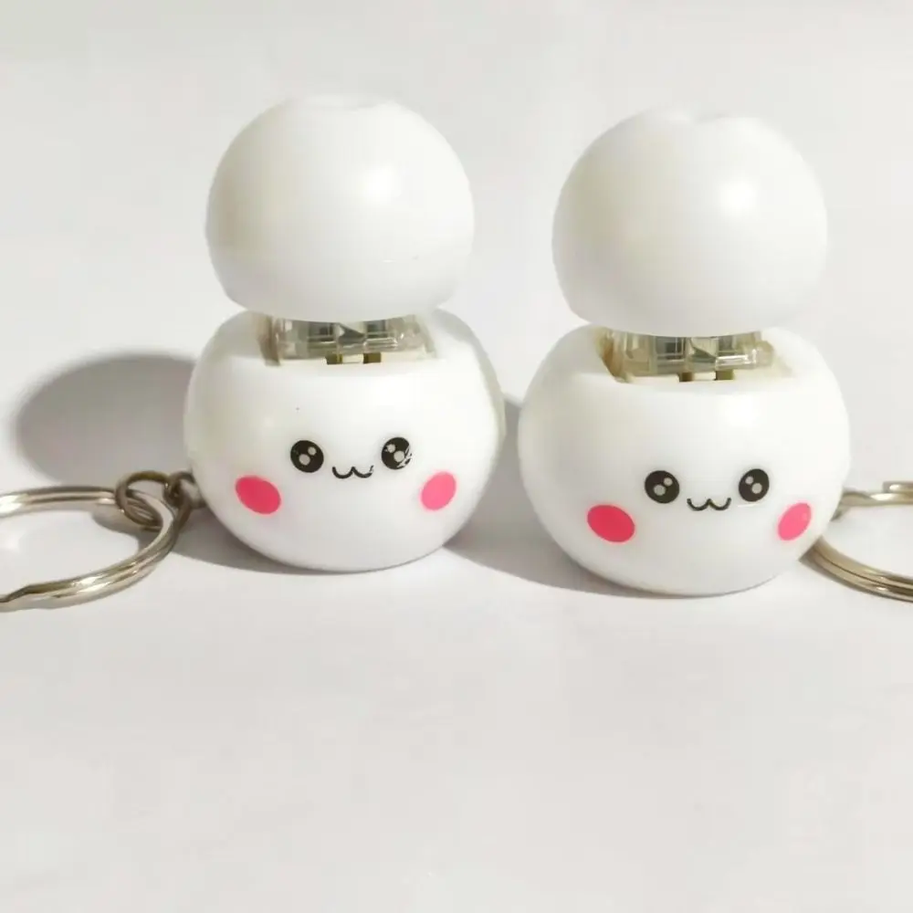 Creative Light Up Snowman Keychain LED Light Pendant Button Button Finger Cartoon Cute Keyboard Fidget Backpack