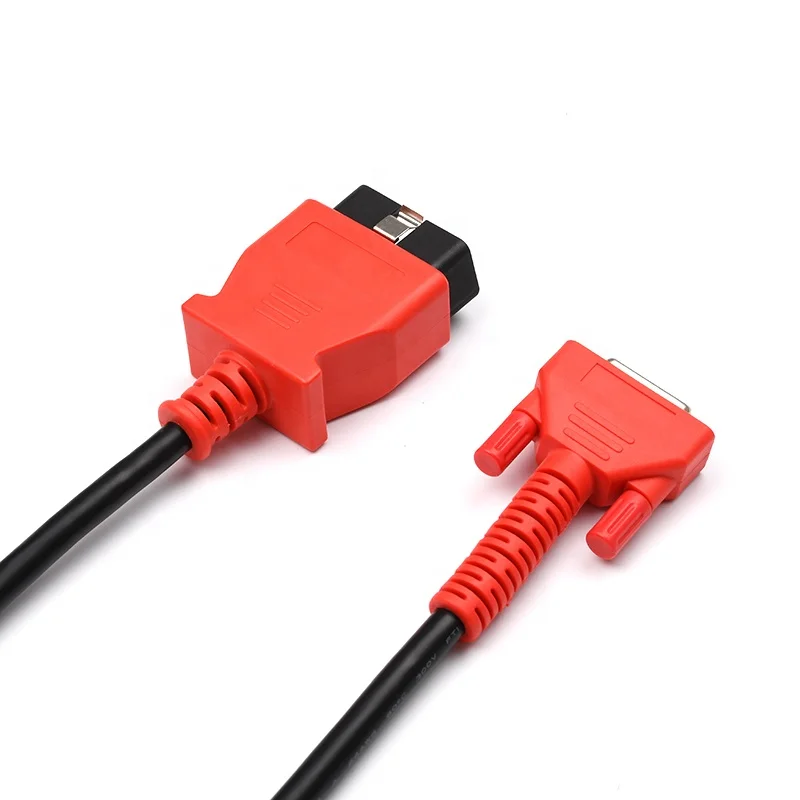 Factory Customized Design Red Overmolded 24V OBD2 Male to DB15 Female Cable