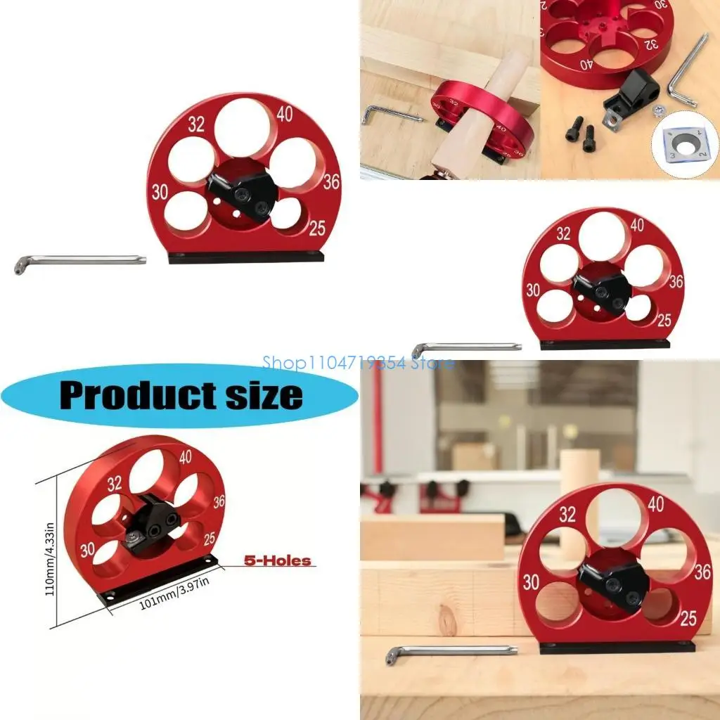 0XLD High Precisions Adjustable Lathe Rounder Dowel Maker Jig Attachment Aluminum