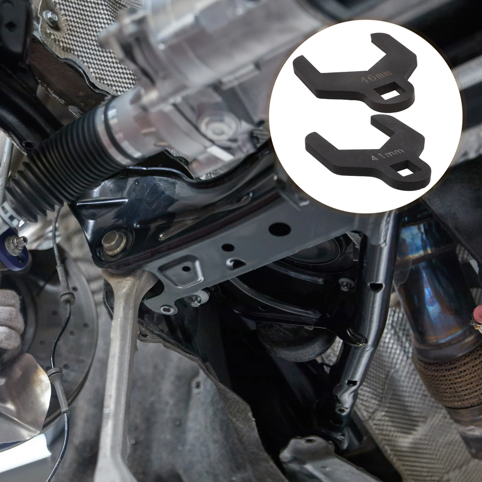 

2Pcs Timing Belt Adjustment Wrench Steel Pulley Spanner for Precise Engine Belt Alignment Water Pump Pulley Tensioner Tool 41mm