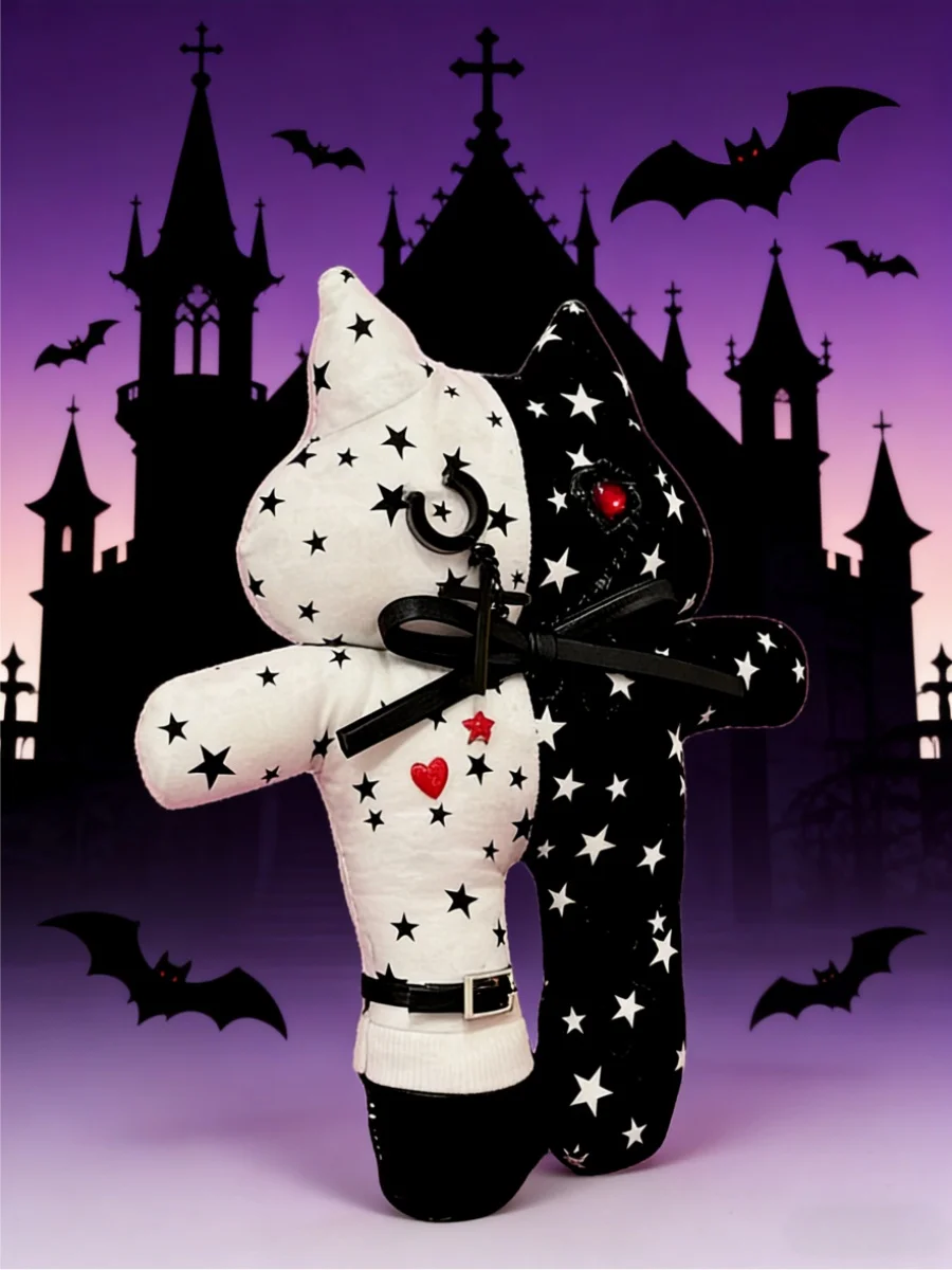 

KUROUTAYA Star Blood Covenant Series Y2K Handmade Split Star Pattern Plush Toy Keychain Bag Pendant For Harajuku Fashion Lovers