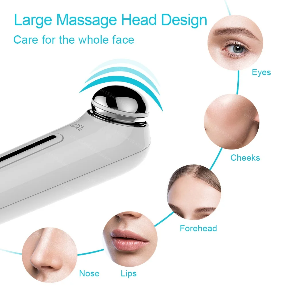 Eye Massager Heating Vibration Eye Beauty Pen Negative Lon Eyes Lip Massage Stick Remove Dark Circles Reduce Fine Lines Eye Bags