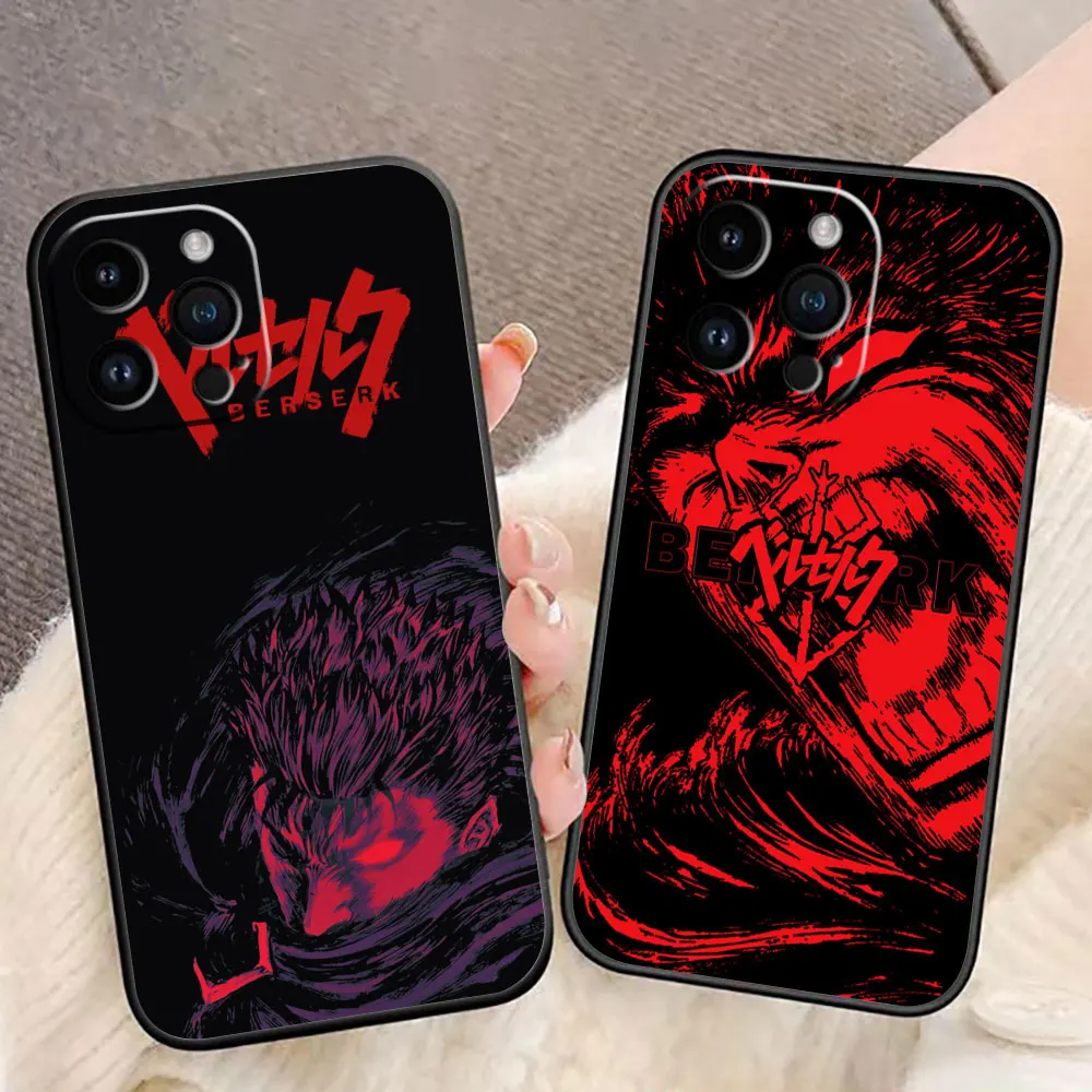 

Anime Berserk Guts Badass Cover Phone Case For iphone Apple 16E 16 15 14 13 12 11 Pro XS Max X SE 8 7 Plus Silicone Case Funda