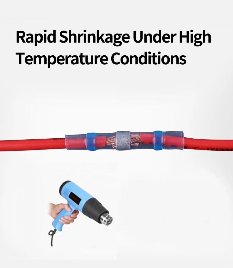 100Pcs Waterproof Heat Shrink Tube With Solder Insulated Electrical Wire Terminal Butt Splice Solder Electric Connector Set