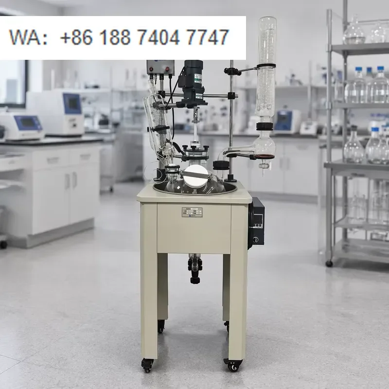 for Laboao 20L Single Layer Glass Reactor Tower Laboratory Borosilicate Glass