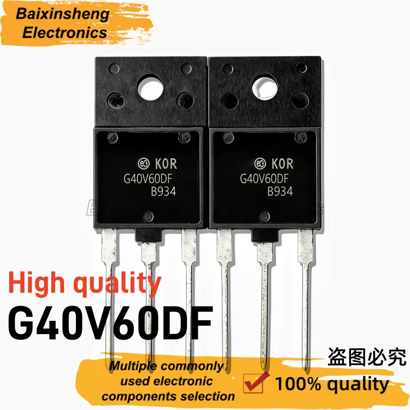 10PCS STGFW40V60DF G40V60DF IGBT Transistor 600V 40A TO-3PF Built-in Freewheeling Diode Power Switch