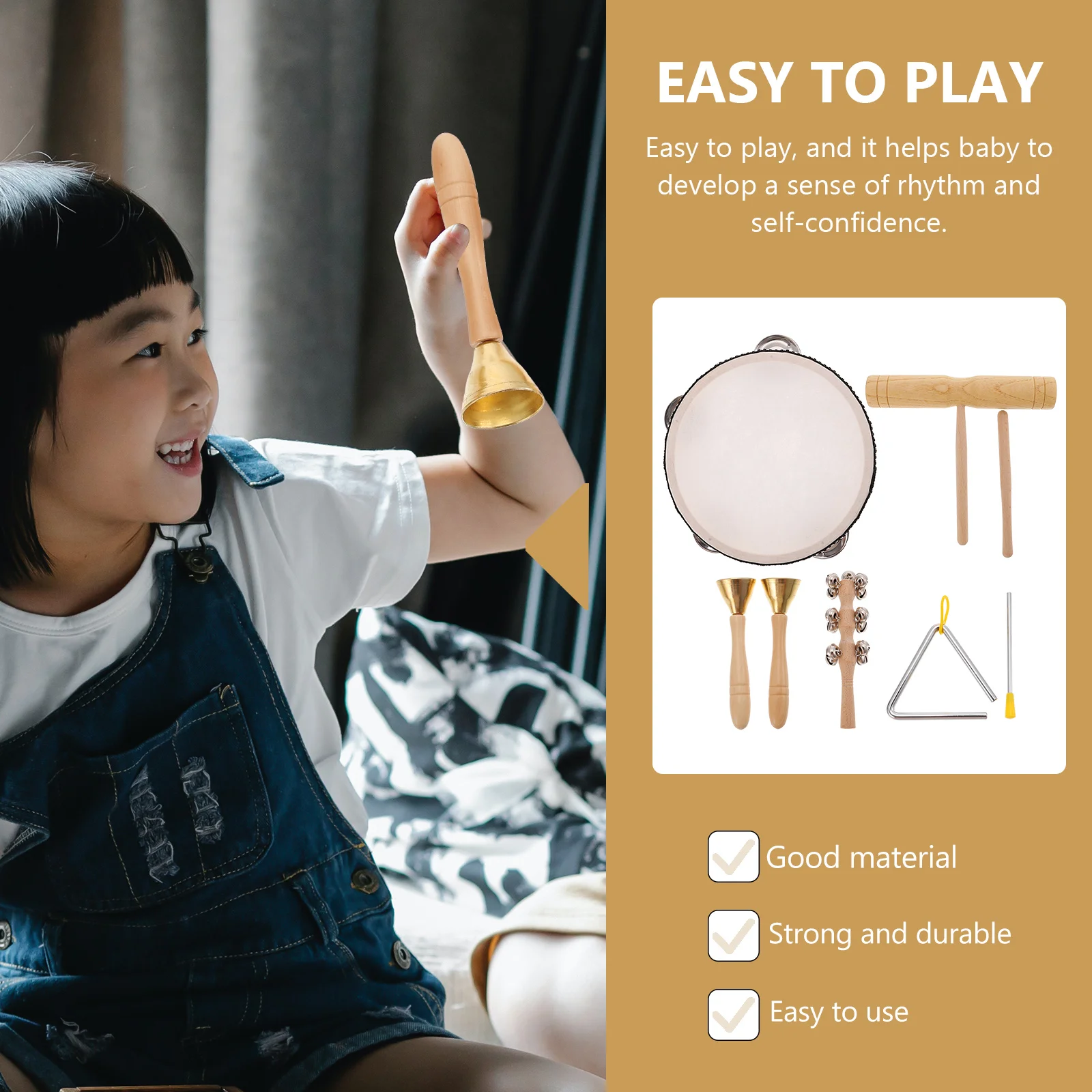 

1set 1Set Kids Percussion Instrument Creative Music Enlightenment Educational Playthings Rhythm Development Safe Musical