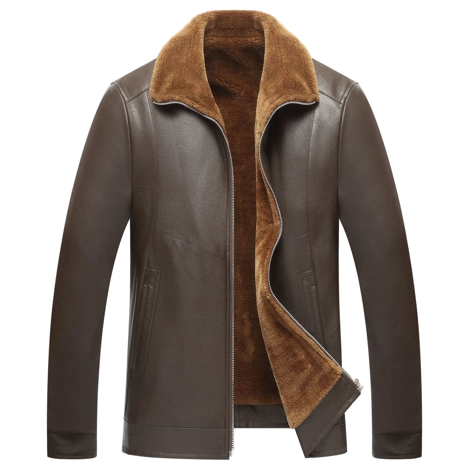 

Зимняя новая модная однотонная плюшевая толстая теплая кожаная куртка для мужчин, повседневная свободная спортивная куртка высокого качества большого размера