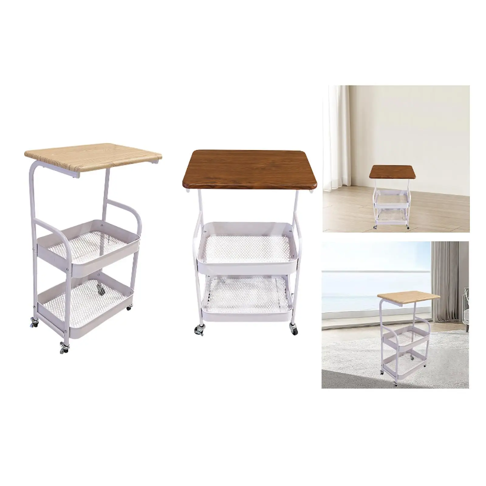 

Utility Cart with 3 Tiers for Fruits and Pantry Organization