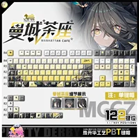 122 teclas Pretty Derby Manhattan Cafe Keycaps juego Chreey PBT teclas transparentes para teclado mecánico Made68 Mad68 Wooting 60