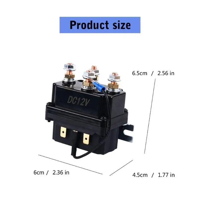 652F 12 فولت 250A مرحلات ونش كهربائي مجموعات مرحلات السيارات ونش التحكم مرحلات الملف اللولبي قواطع مرحلات ونش السيارة سهلة