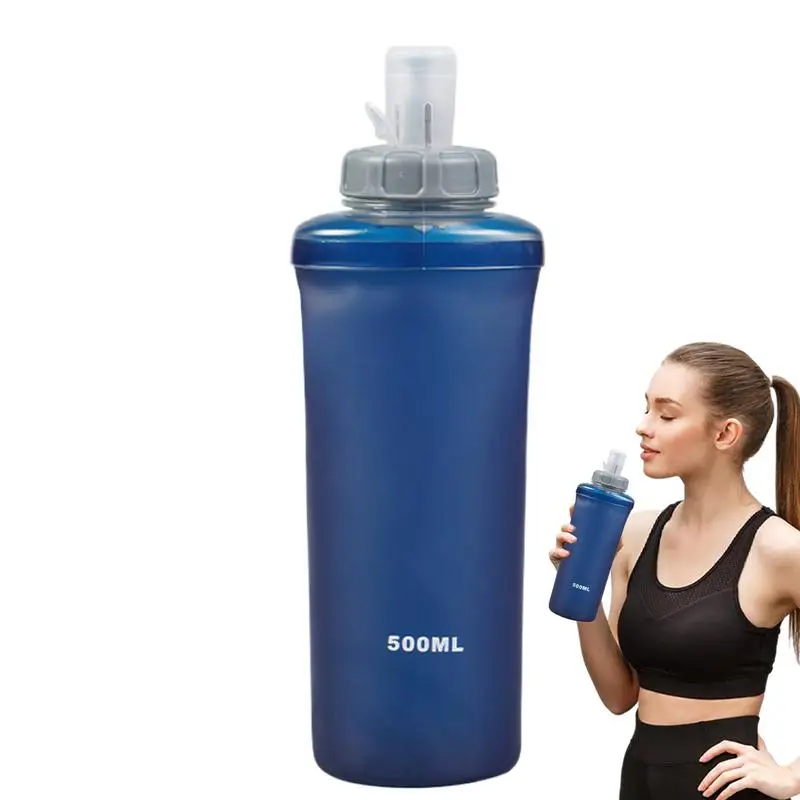 

Foldable Water Bottles Flexible Reusable Travel Water Bottle Plastic Water Pouch Sport Water Bottles Running Hydration Bottle