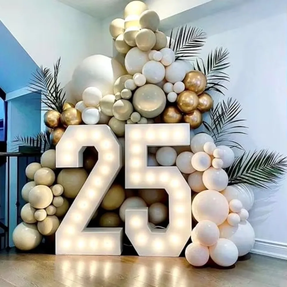 

25th Happy Birthday Party Background Banner Blue Pink Balloon Decoration Boys And Girls Photography Studio Props Gifts