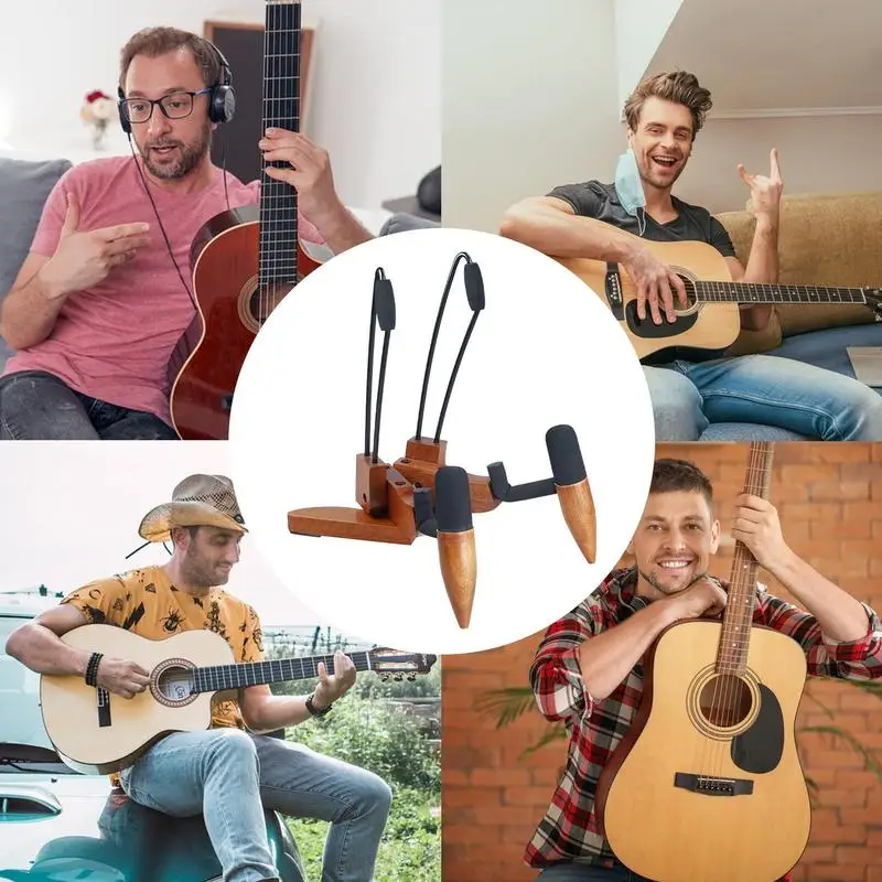 Soporte de gancho para guitarra, colgador de guitarra resistente, almohadillas protectoras de espuma, accesorios para guitarra, colgadores de pared para guitarra para Folk