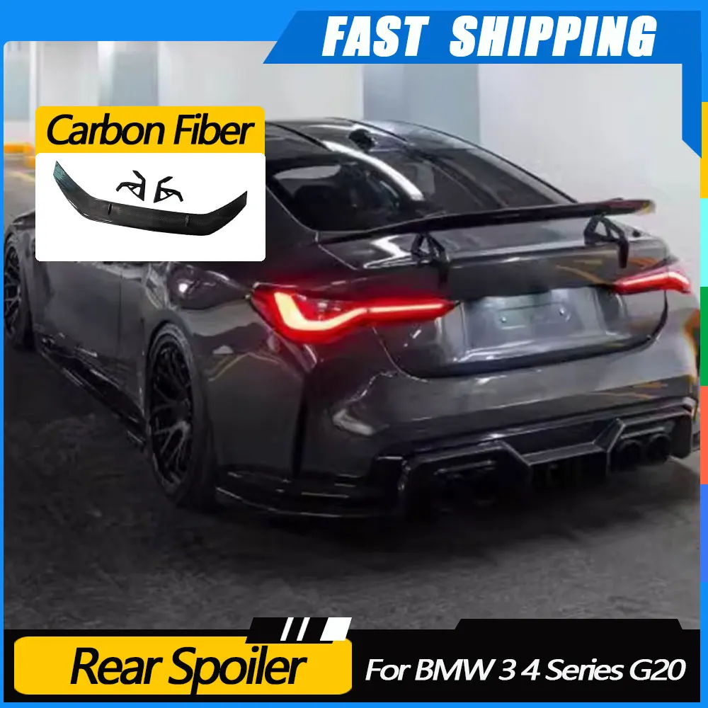 

JMCARCOOL Carbon Fiber Rear Trunk Spoiler Duckbill Wing for BMW G22 G82 M4 Coupe 2021+ Rear Boot Spoiler FRP Car Body Kits