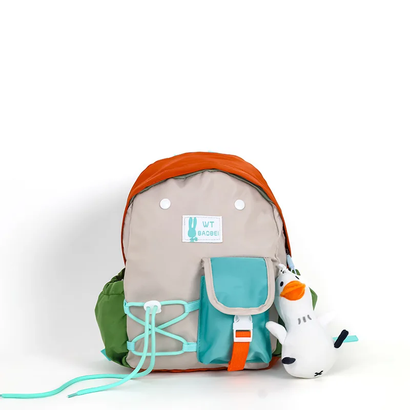 2026 New Dopamine Contrast Color Children's Backpack Lightweight, Waterproof, Load Reducing Backpack Kindergarten Student Backpa