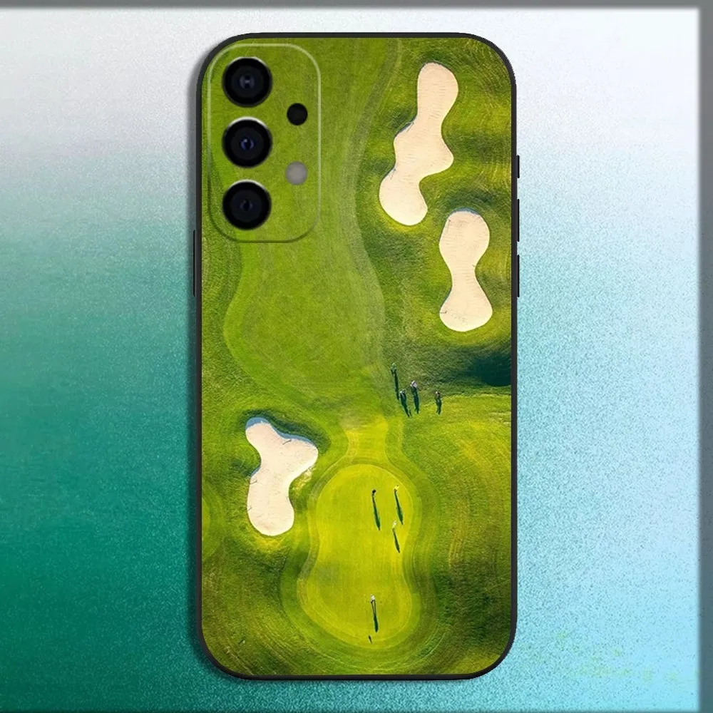 Ball Golf Course Phone Case For Samsung Galaxy A13,A21s,A22,A31,A32,A52,A53,A71,A80,A91 Soft Black Cover