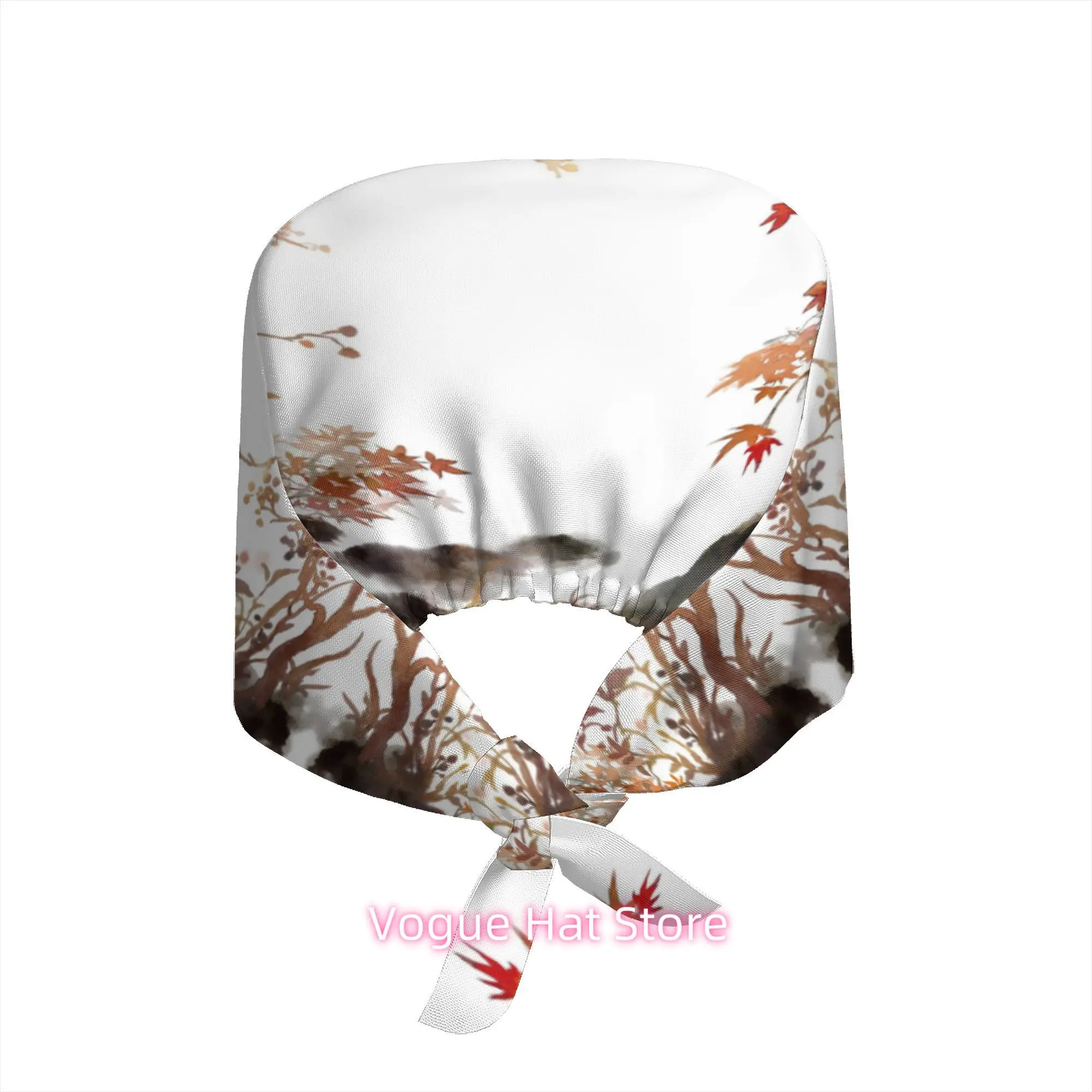 1pc Holiday Theme Work Cap Watercolor Maple Leaves Ink Painting Zen Style Serene Wall Art Home Decor Autumn Aesthetic Graphic In