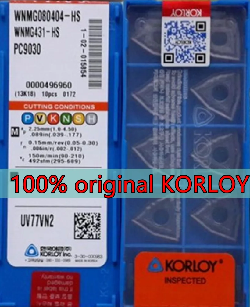 WNMG080404-HA WNMG080408-HA  WNMG080404-HS WNMG080408-HS WNMG080404-GS WNMG080408-GS PC9030 100% original KORLOY Carbide insert