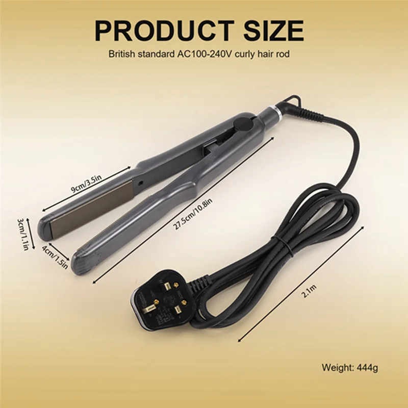 ارتفاع-الشباك الحديد لوحة الذرة مكواة تجعيد لصالون الشعر المنزلي لوحة الذرة بكرات البخار مخصصة لحجم الشعر المملكة المتحدة التوصيل