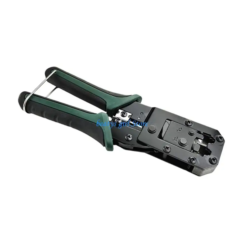 C7AB Networking Cable Crimper For RJ45 RJ11 Connectors Features Integrated Stripper Cutter Crimper Steel PVC Materials Coating
