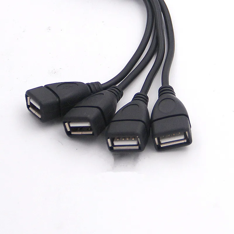 1 pces mais novo quente 4 porta usb 2.0 adaptador extensor de extensão usb até 45 metros 150ft cat5/5e/6 único cabo ethernet