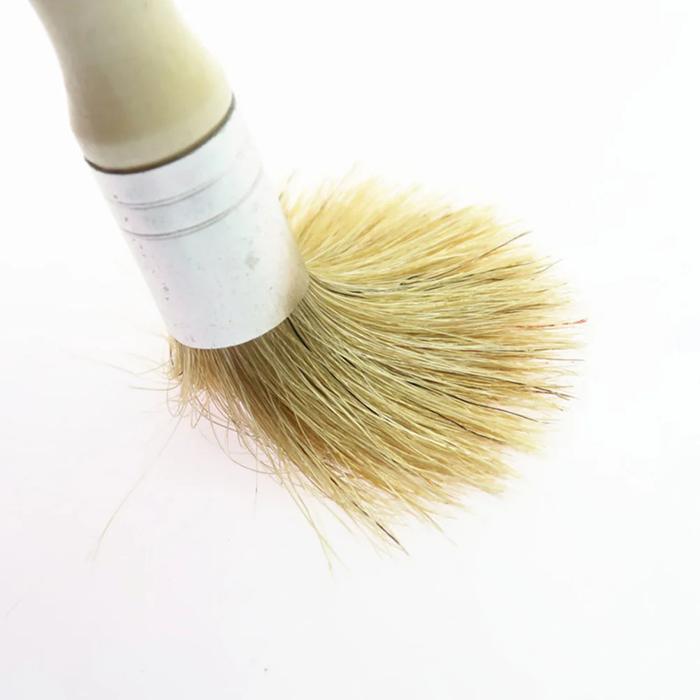 قطعتان من فرش الطلاء ذات الرأس الدائري مع مقبض خشبي أملس لطلاء الأكريليك بالألوان المائية الزيتية DIY Art Craft للبالغين #2