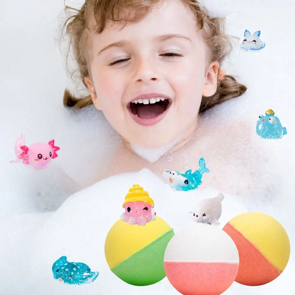 12pcs/Set Ocean Theme Bath Bombs with Surprise Color Changing Spa Soothing Bath Children's Bath Salt Ball Built-in Surprise