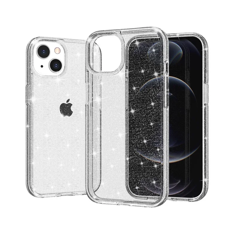 

Super Hard 6FT Protection Transparent Glitter Case for iPhone 17 Pro Max/16/15/14/13/12/11/XR/8 Plus/SE 2 Shiny Sparkle Cover