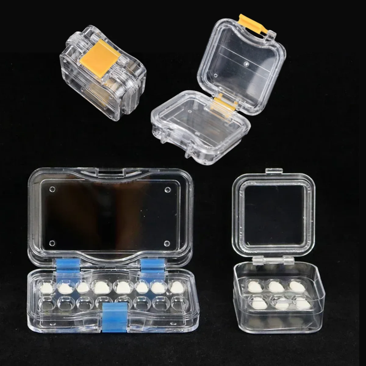 

Dental Membrane Box Denture Storage Box Dental Crown Storage Case Dental Pillow case with Transparent Film Dentist Tool