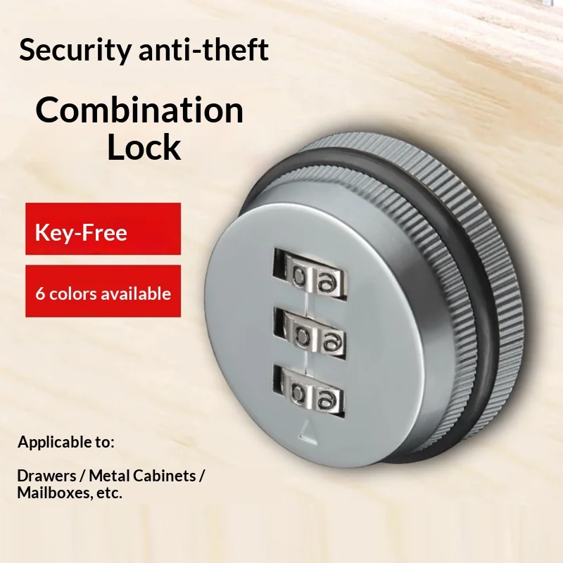 

Mechanical Encryption Anti-theft Code Lock Drawer Wardrobe Door Lock File Cabinet Digital Password Wheel Lock Hardware Accessori