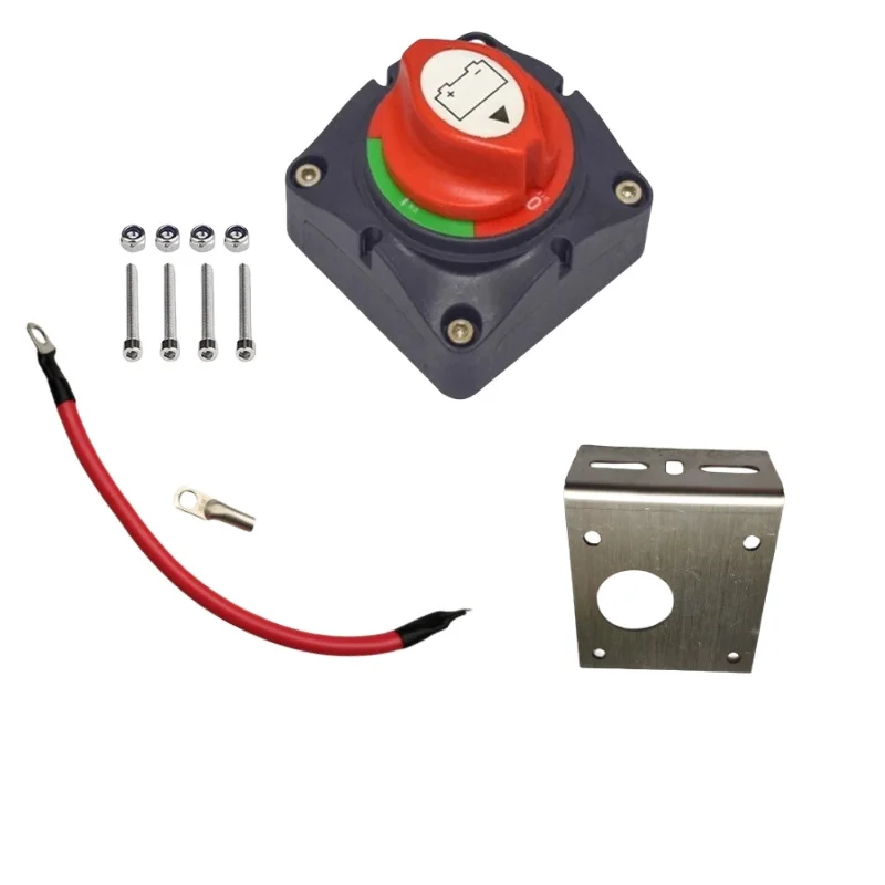 Auto Battery Disconnect Switch 12V Marine 300A Dual Battery 2Position Cut Off Switch With Stainless Fixed Support Electric Wire