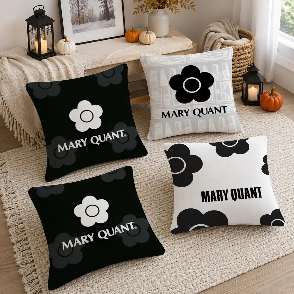 Fashion Brand Mary Quant Cushion Cover Soft Fluffy Short Plush  Pillow Case  Sofa Bed Home Decor