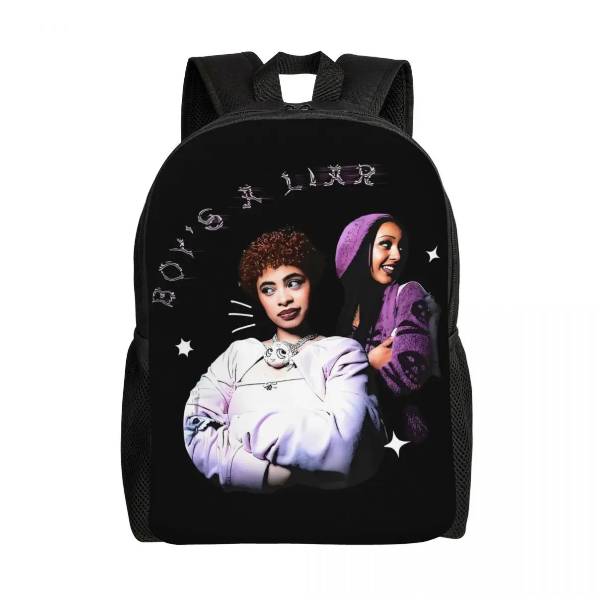 Custom Ice Spice Collage Hiphop Music Rap Backpacks Women Men Fashion Bookbag for College School Bags