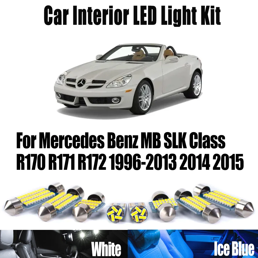 �y�Z�[�����z�����Z�f�X�x���cMB SLK�N���XR170 R171 R172 1996-2012 2013 2014 2015�p �}�b�v�h�[���o���u�L�b�g �L�����o�X �ԗpLED�C���e���A�V�[�����O���C�g