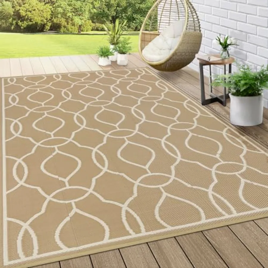 

Outdoor Rug 8x10 Feet for Patios Waterproof Reversible Plastic Straw Rug Patio Mat Clearance Outdoor RV Camping Mat Outside Are