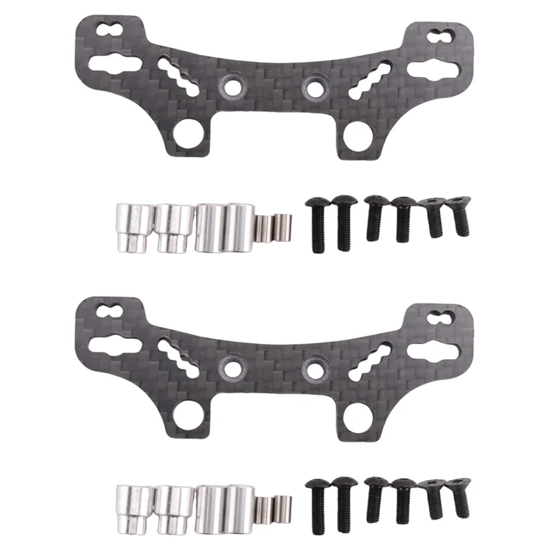 BEDW-2X 탄소 섬유 쇼크 타워 타미야 TT02 TT-02 TT02D TT02R TT02T 1/10 RC 오프로드 자동차 업그레이드 부품