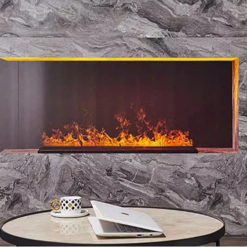 5 year warranty automizing 5d simulation flame  mist water vapor electric led fireplace 150 cm