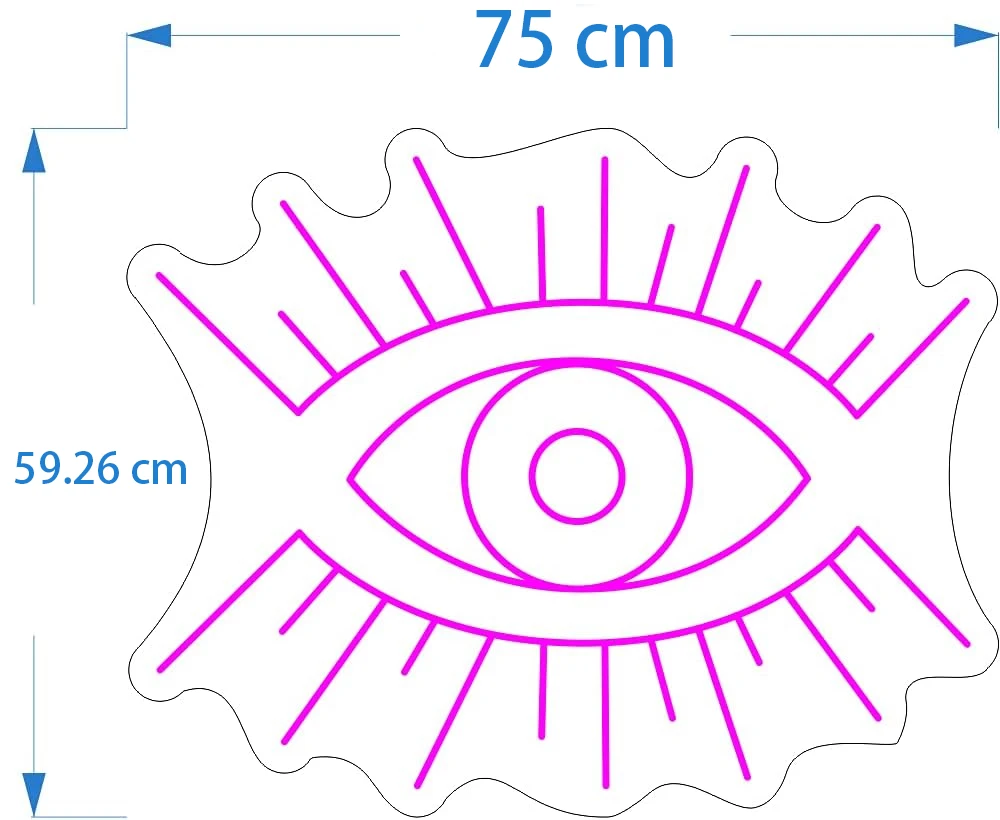 Letreros de neón con forma de ojo, luz LED personalizada, decoración de pared para Halloween, bar, fiesta, dormitorio, sala de estar, regalo de Navidad y boda