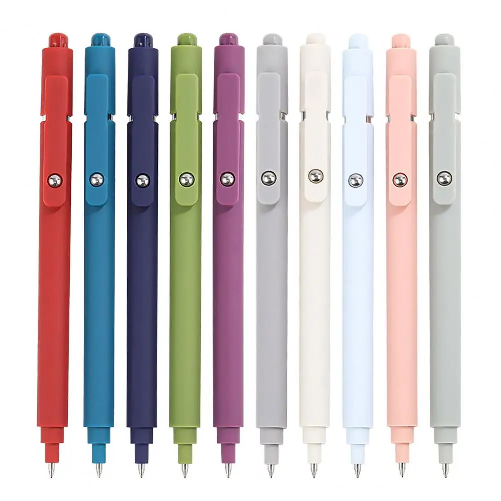 Color Gel Pen Set No Paper Breakage Pens Colorful Gel Pen Set with Quick-drying Ink Fine Tip Steel Ball Clip Design for Smooth