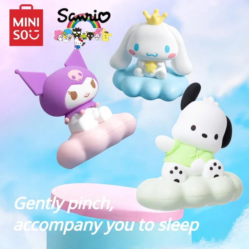 

Genuine MINISO Sanrio Cinnamoroll Kuromi Pachacco Pat Night Light Sleep Kawaii Children's Toys Bedroom TeenageGirlCompanion Gift