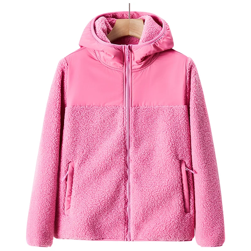 Sudadera con capucha gruesa y versátil para mujer, abrigo de lana cálido, chaqueta de franela para pareja, moda coreana, otoño e invierno, novedad