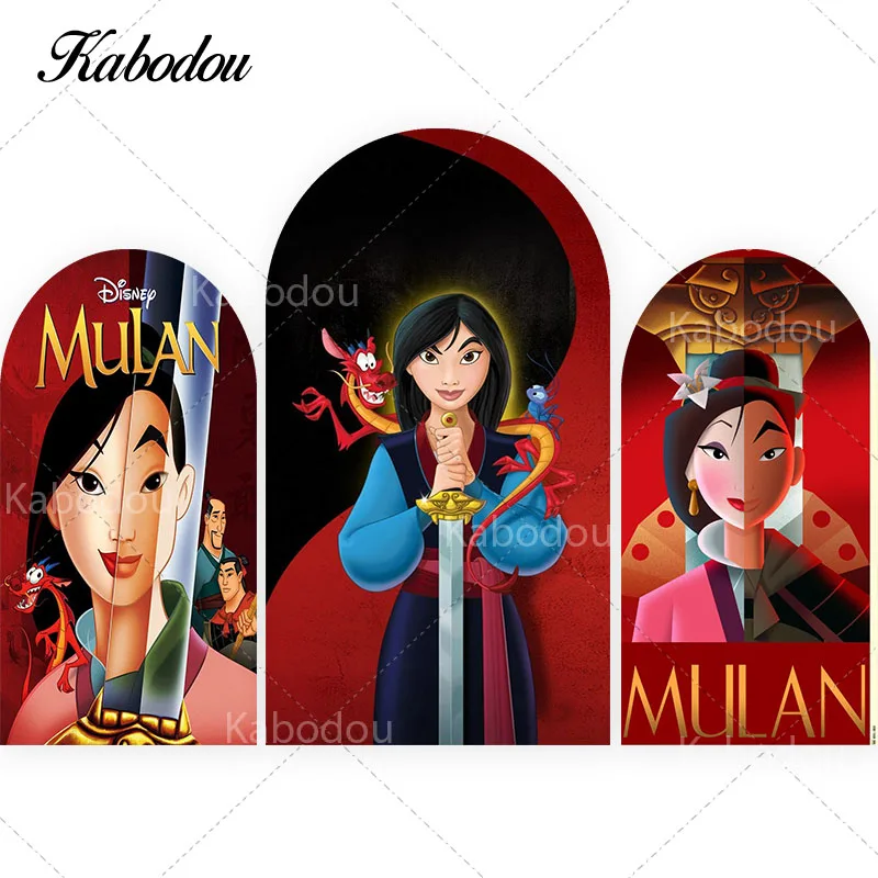 

Disney Mulan Custom Arch Backdrop Arched Wall Brave Princess Girls Birthday Chiara Photography Background Photo Studio