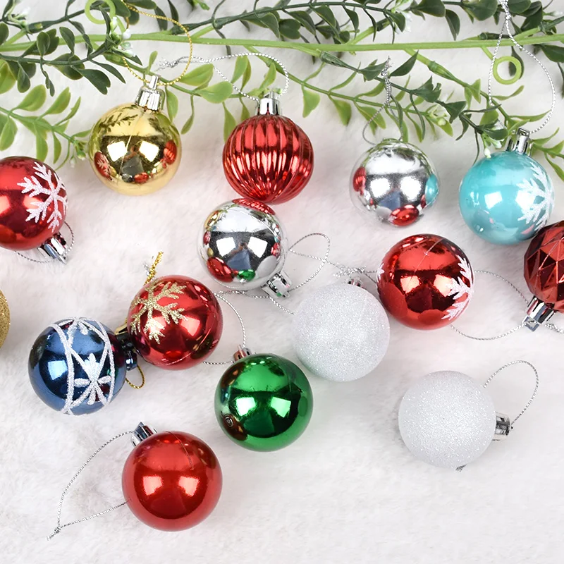 4cm Christmas Ball Bucket with 24 Painted Balls