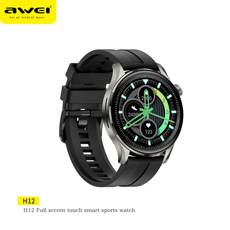 Awei H12 최신 스마트 시계 자기 IP67 방수 속도 Smartwatch 남성 여성 심장 박동 혈압 체온