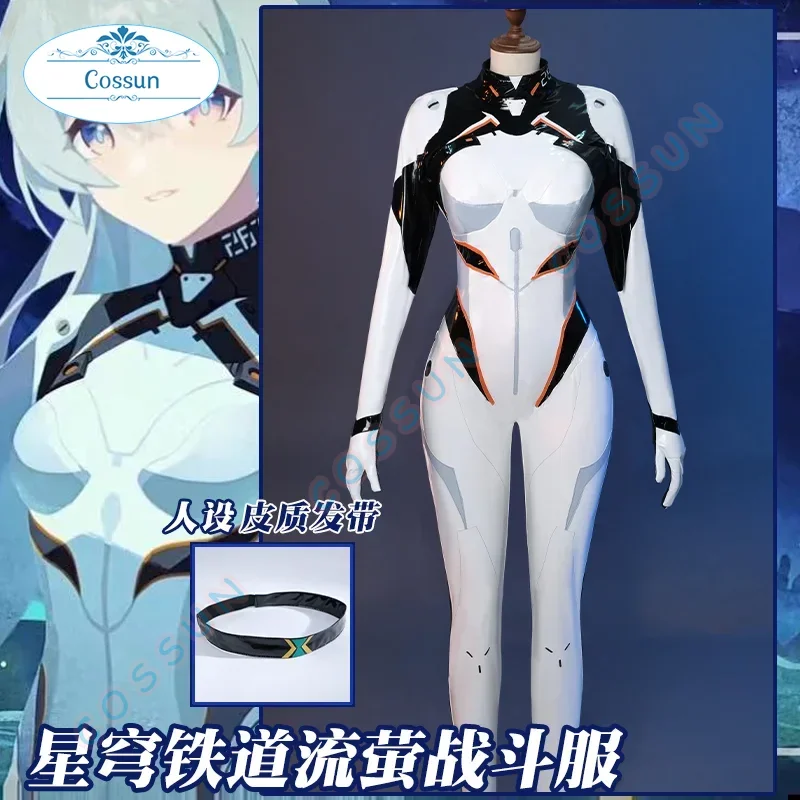 

Game Honkai Star Rail Firefly Cosplay Battle Dresses Cos Jumpsuit White Uniform Full Set Suit Women Halloween Party